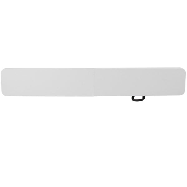 English Elm Atlas 72" Bi-Fold Granite White Folding Bench with Carrying Handle - Durable, Portable & Easy to Use DAD-YCD-183Z-2-GG