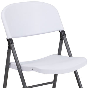 English Elm 2 Pack HERCULES Series Folding Chairs - 330 lb Capacity, Durable Comfort for Events & Home Use Granite White 2-DAD-YCD-50-WH-GG
