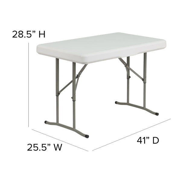 English Elm Rowan 3-Piece Portable Folding Bench and Table Set - Durable, Lightweight, Ideal for Events & Outdoor Use DAD-YCZ-103-GG