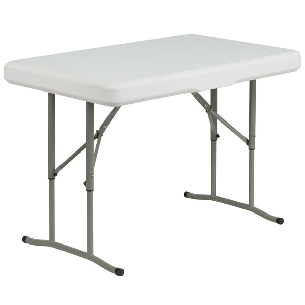 English Elm Rowan 3-Piece Portable Folding Bench and Table Set - Durable, Lightweight, Ideal for Events & Outdoor Use DAD-YCZ-103-GG