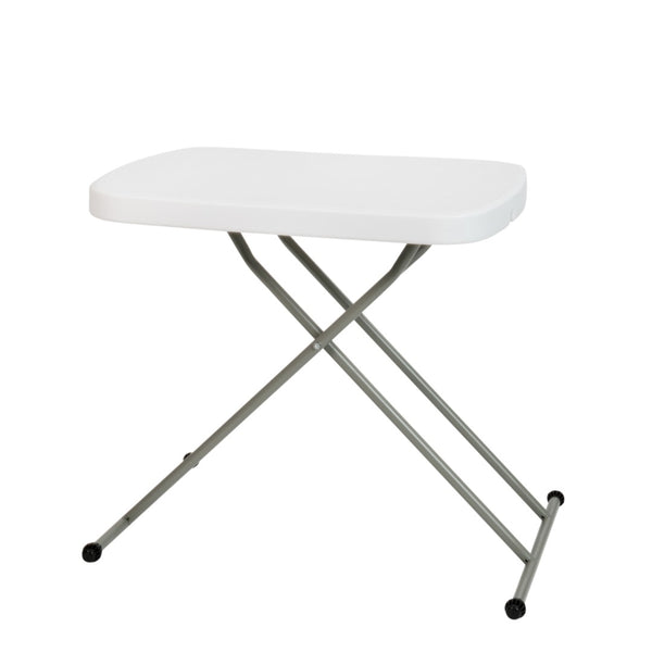 English Elm Elon Folding Table – Versatile Portable Design for Indoor/Outdoor Use, Adjustable Height, Durable & Compact Granite White 26" DAD-YCZ-66X-GW-GG
