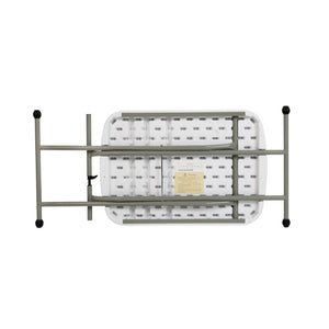 English Elm Elon Folding Table – Versatile Portable Design for Indoor/Outdoor Use, Adjustable Height, Durable & Compact Granite White 26" DAD-YCZ-66X-GW-GG