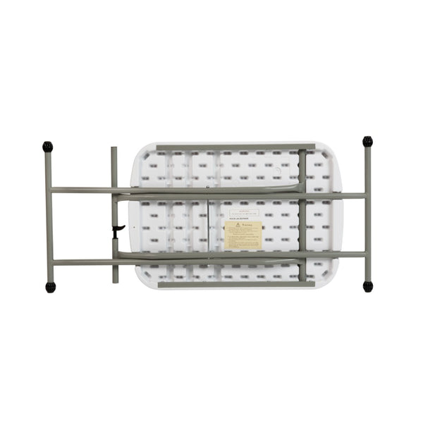 English Elm Elon Folding Table – Versatile Portable Design for Indoor/Outdoor Use, Adjustable Height, Durable & Compact Granite White 26" DAD-YCZ-66X-GW-GG