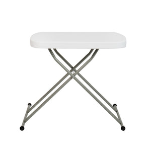 English Elm Elon Folding Table – Versatile Portable Design for Indoor/Outdoor Use, Adjustable Height, Durable & Compact Granite White 26" DAD-YCZ-66X-GW-GG
