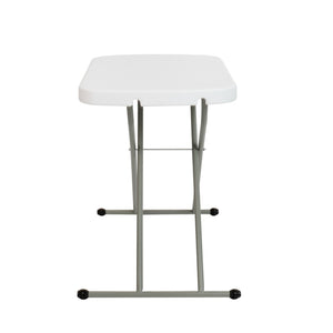 English Elm Elon Folding Table – Versatile Portable Design for Indoor/Outdoor Use, Adjustable Height, Durable & Compact Granite White 26" DAD-YCZ-66X-GW-GG