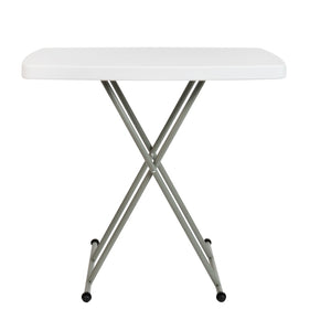English Elm Elon Folding Table – Versatile Portable Design for Indoor/Outdoor Use, Adjustable Height, Durable & Compact Granite White 30" DAD-YCZ-76X-GW-GG