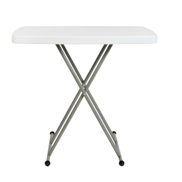 English Elm Elon Folding Table – Versatile Portable Design for Indoor/Outdoor Use, Adjustable Height, Durable & Compact Granite White 30" DAD-YCZ-76X-GW-GG