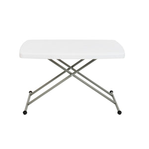 English Elm Elon Folding Table – Versatile Portable Design for Indoor/Outdoor Use, Adjustable Height, Durable & Compact Granite White 30" DAD-YCZ-76X-GW-GG