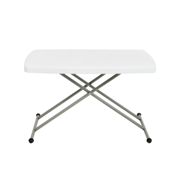 English Elm Elon Folding Table – Versatile Portable Design for Indoor/Outdoor Use, Adjustable Height, Durable & Compact Granite White 30" DAD-YCZ-76X-GW-GG