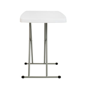 English Elm Elon Folding Table – Versatile Portable Design for Indoor/Outdoor Use, Adjustable Height, Durable & Compact Granite White 30" DAD-YCZ-76X-GW-GG