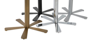 Soho Concept Daisy 5 Star Wood Dining Table: Elegant White Lacquer, Walnut, Or Natural Ash With Stylish Base Options Black,Silver,Chrome,Brass,Gold  Soho-concept-dining-chair-13701