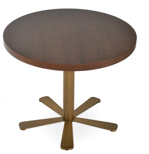 Soho Concept Daisy 5 Star Wood Dining Table: Customizable White Lacquer, Walnut & Natural Ash With Stylish Bases Brass,Gold,Walnut  Soho-concept-dining-chair-13677