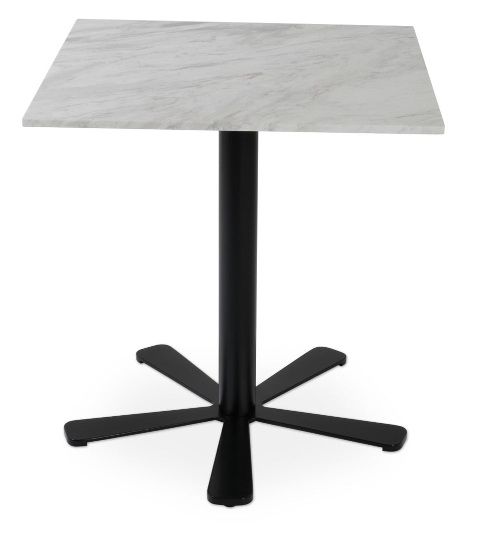 Soho Concept Daisy 5 Star Marble Bar Table - Elegant Jazz White & Black Italian Marble With Polished Steel Post Chrome,Black  Soho-concept-dining-chair-13681