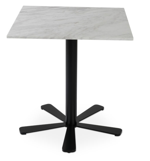 Soho Concept Daisy 5 Star Marble Bar Table - Elegant Jazz White & Black Italian Marble With Polished Steel Post Black,White  Soho-concept-dining-chair-13665