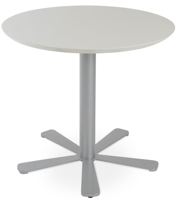 Soho Concept Daisy 5 Star Wood Dining Table: Customizable White Lacquer, Walnut & Natural Ash With Stylish Bases Silver,White  Soho-concept-dining-chair-13675