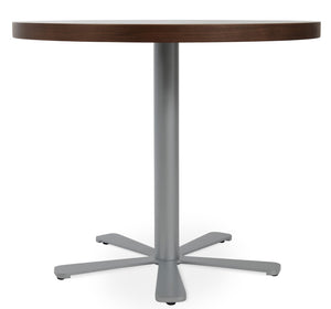 Soho Concept Daisy 5 Star Wood Dining Table: Customizable White Lacquer, Walnut & Natural Ash With Stylish Bases Silver,Walnut  Soho-concept-dining-chair-13668