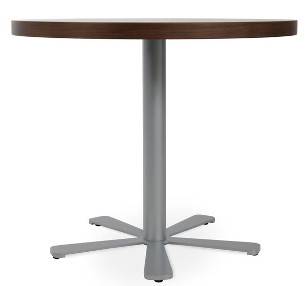 Soho Concept Daisy 5 Star Wood Dining Table: Customizable White Lacquer, Walnut & Natural Ash With Stylish Bases Silver,Walnut  Soho-concept-dining-chair-13668