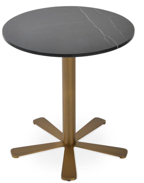 Soho Concept Daisy 5 Star Marble Dining Table: Elegant White Carrara Top With Customizable Base Finishes Bronze,Brass,Gold,Black  Soho-concept-dining-chair-13680