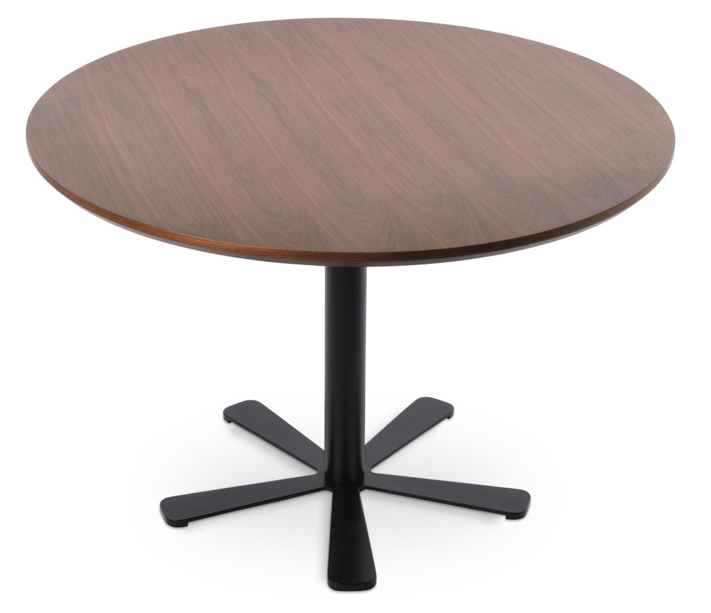 Soho Concept Daisy 5 Star Wood Dining Table: Elegant White Lacquer, Walnut, Or Natural Ash With Stylish Base Options Black,White  Soho-concept-dining-chair-13689