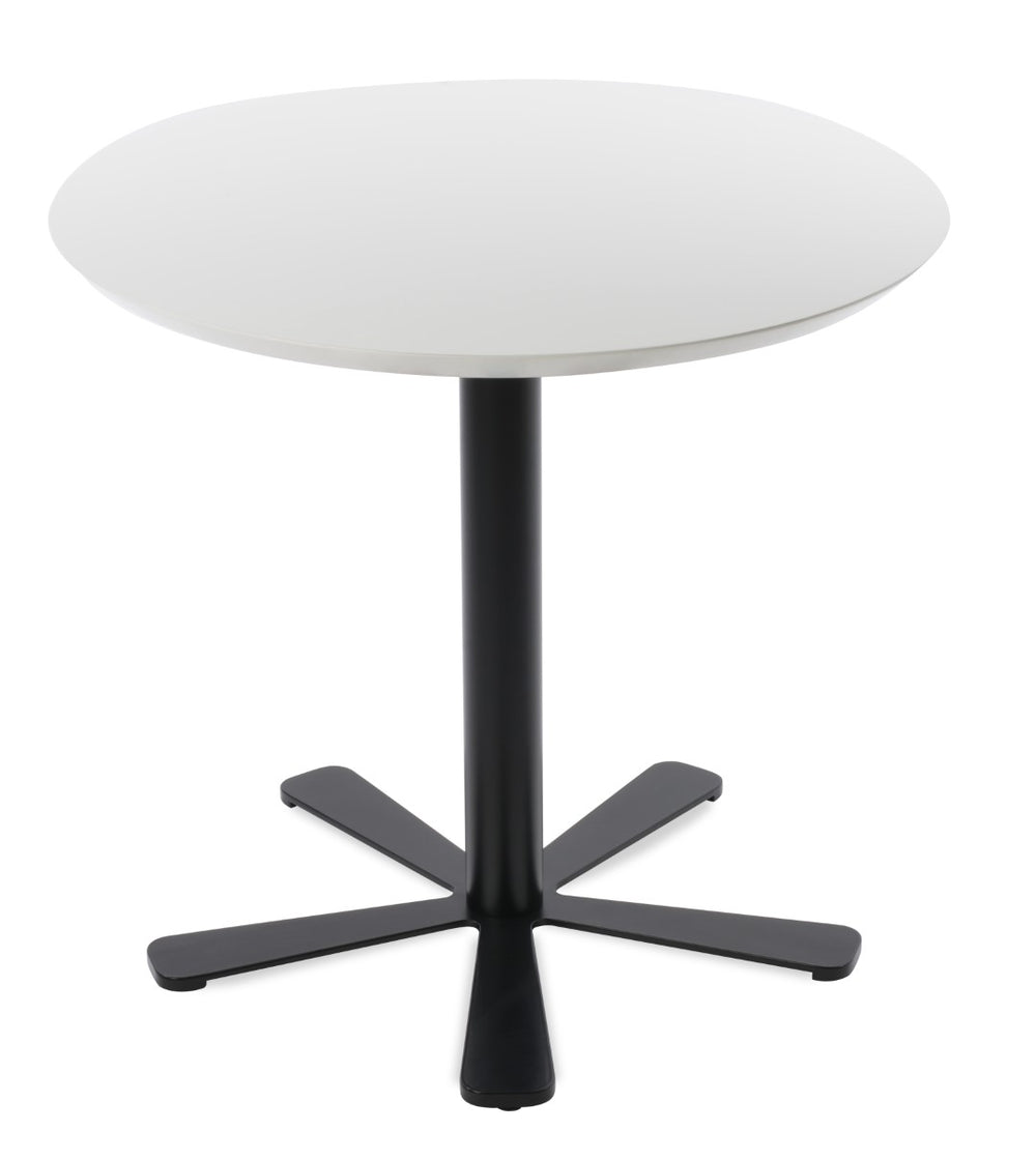 Soho Concept Daisy 5 Star Wood Dining Table: Elegant White Lacquer, Walnut, Or Natural Ash With Stylish Base Options Black,White  Soho-concept-dining-chair-13689