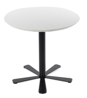 Soho Concept Daisy 5 Star Wood Dining Table: Elegant White Lacquer, Walnut, Or Natural Ash With Stylish Base Options Black,White  Soho-concept-dining-chair-13689
