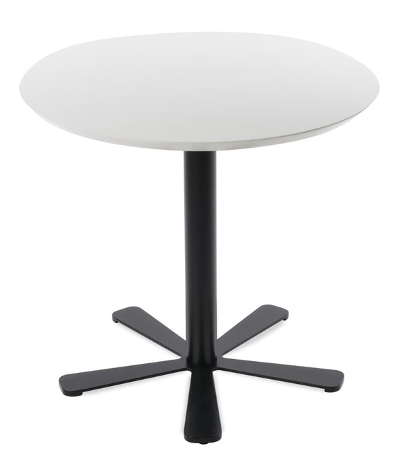 Soho Concept Daisy 5 Star Wood Dining Table: Elegant White Lacquer, Walnut, Or Natural Ash With Stylish Base Options Black,White  Soho-concept-dining-chair-13689
