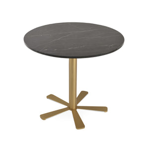 Soho Concept Daisy 5 Star Marble Dining Table - Elegant White Carrara Top With Customizable Metal Base Options Gold,Black  Soho-concept-dining-chair-13685