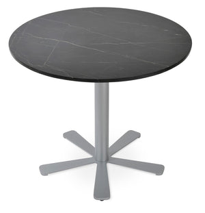 Soho Concept Daisy 5 Star Marble Dining Table: Elegant White Carrara Top With Customizable Base Finishes Silver,Black  Soho-concept-dining-chair-13698