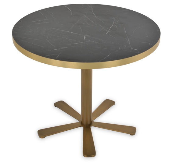 Soho Concept Daisy 5 Star Marble Dining Table - Elegant White Carrara Top With Customizable Metal Base Options Brass,Gold,Black  Soho-concept-dining-chair-13660