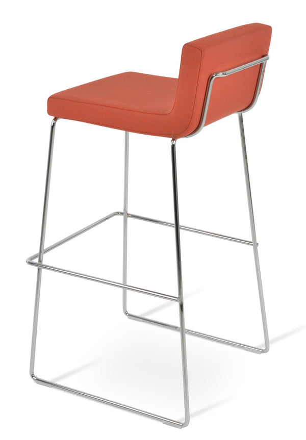 Soho Concept Dallas-pl Stylish Wire Barstools With Durable Plywood Seats & Chic Fabric Options – 10-year Guarantee! Chrome,Orange,Turquoise  Soho-concept-dining-chair-07776