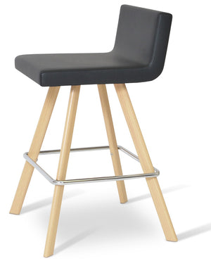Soho Concept Dallas-pl Wood Barstools & Counterstools - Premium Upholstery, Solid Beech Base, Stylish Design! Natural,Black  Soho-concept-dining-chair-11536