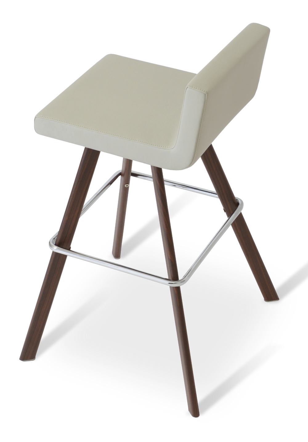 Soho Concept Dallas-pl Wood Bar-counter Stools: Stylish Beech Wood Base, Plywood Seats & Adjustable Heights! Walnut,Light Grey  Soho-concept-dining-chair-11361