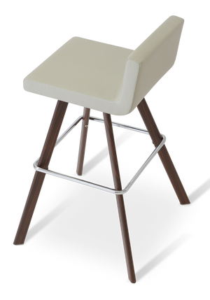 Soho Concept Dallas-pl Wood Bar-counter Stools: Stylish Beech Wood Base, Plywood Seats & Adjustable Heights! Walnut,Light Grey  Soho-concept-dining-chair-07777