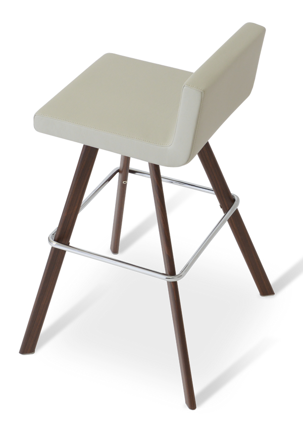 Soho Concept Dallas-pl Wood Bar-counter Stools: Stylish Beech Wood Base, Plywood Seats & Adjustable Heights! Walnut,Light Grey  Soho-concept-dining-chair-07777