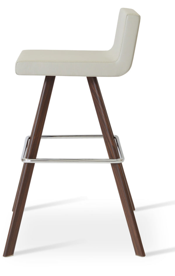Soho Concept Dallas-pl Wood Bar-counter Stools: Stylish Beech Wood Base, Plywood Seats & Adjustable Heights! Walnut,Light Grey  Soho-concept-dining-chair-11537