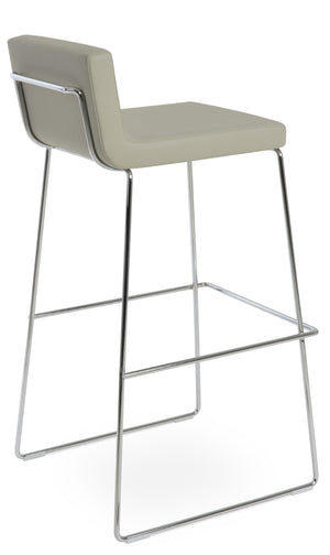 Soho Concept Dallas-pl Modern Handle Barstools & Counterstools - Stylish Plywood & Leatherette, Chrome Shine Chrome,Light Grey  Soho-concept-dining-chair-11381