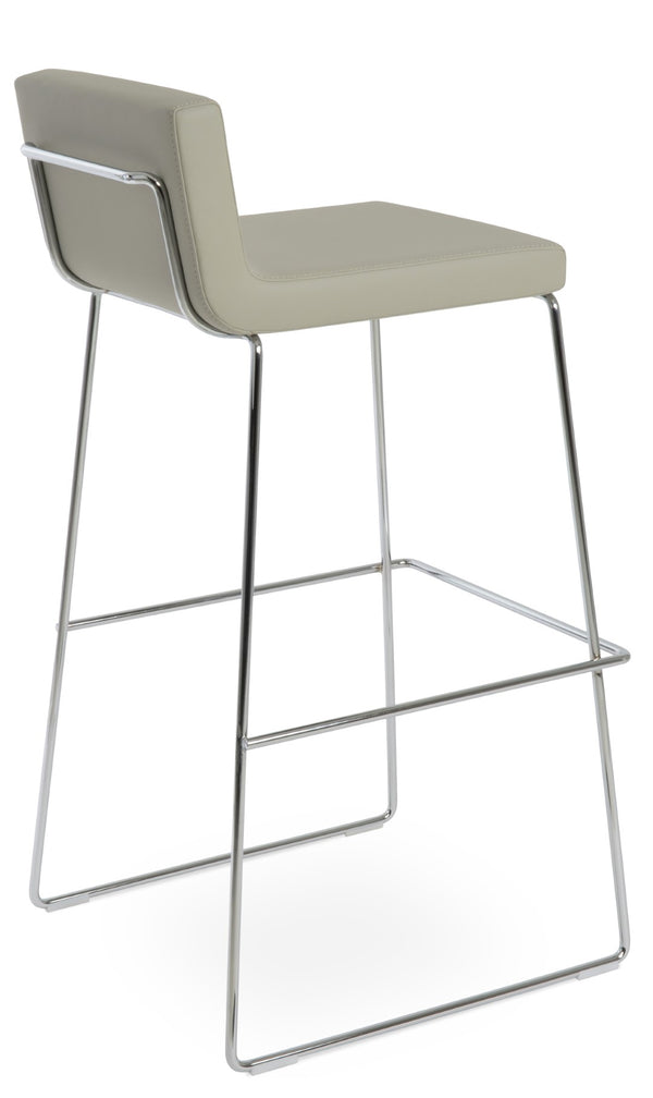 Soho Concept Dallas-pl Modern Handle Barstools & Counterstools - Stylish Plywood & Leatherette, Chrome Shine Chrome,Light Grey  Soho-concept-dining-chair-11381
