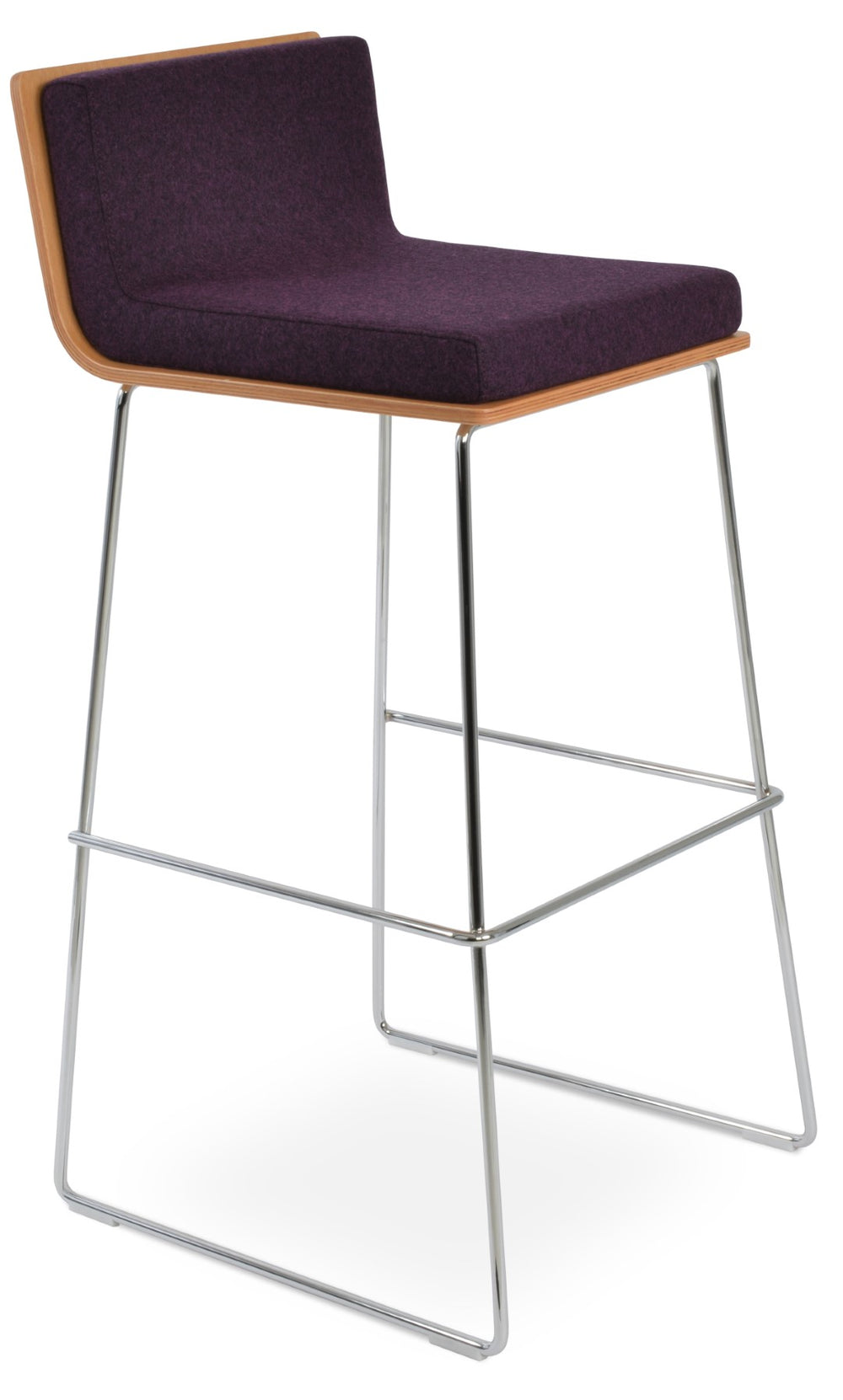 Soho Concept Dallas-pl Barstools & Counterstools - Stylish Chrome Frame, Plywood Seat & Camira Blazer Wool Upholstery Chrome  Soho-concept-dining-chair-11380