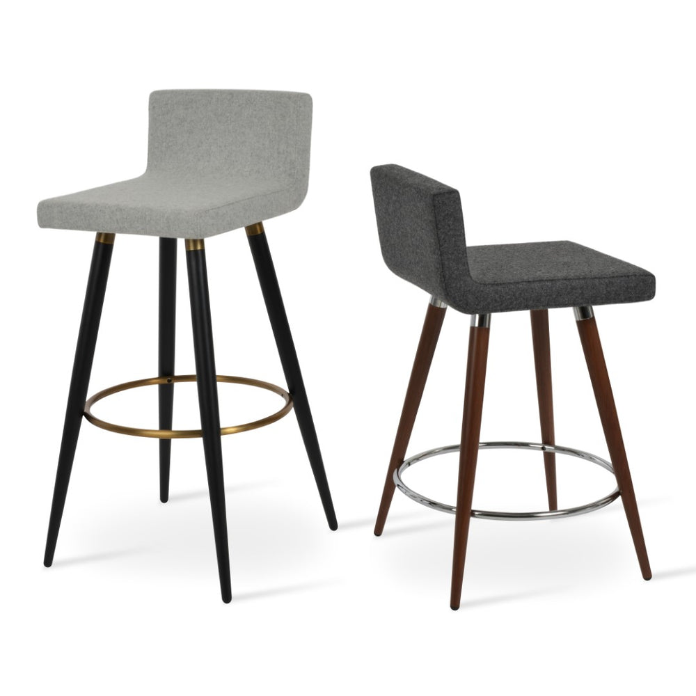 Soho Concept Dallas Ana Counter & Barstools - Stylish Wool Fabric, Durable Metal Legs, 10-year Guarantee, Elegant Design Silver  Soho-concept-dining-chair-11385