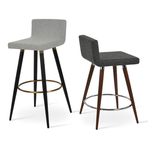 Soho Concept Dallas Ana Counter & Barstools - Stylish Wool Fabric, Durable Metal Legs, 10-year Guarantee, Elegant Design Silver  Soho-concept-dining-chair-11385