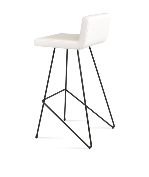Soho Concept Dallas Cat - Stylish Bar & Counter Stools With Leatherette Finish, 2-year Guarantee, 300 Lb Capacity Black,White  Soho-concept-dining-chair-11364