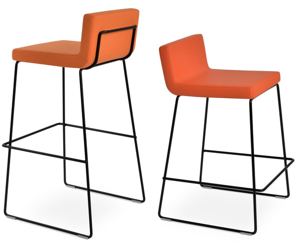 Soho Concept Dallas Wire Handle Barstools & Counterstools - Stylish, Durable Fabrics With 10-year Guarantee! Black,Orange  Soho-concept-dining-chair-11372