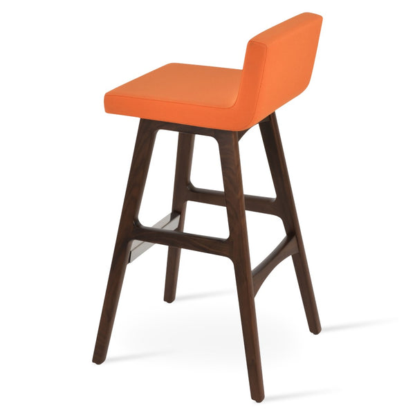 Soho Concept Dallas Wood Barstools & Counterstools: Stylish Fabrics, 10-year Warranty, Perfect For Any Space! Walnut,Orange  Soho-concept-dining-chair-11369