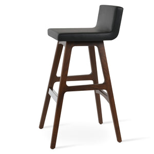 Soho Concept Dallas Pr-wood Barstools & Counterstools With Genuine Leather, 10-year Guarantee, Stylish Comfort Walnut,Black  Soho-concept-dining-chair-11370