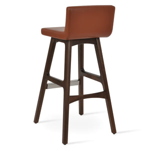 Soho Concept Dallas Premium Wood Barstools & Counterstools - Stylish Leatherette, 2-year Warranty, 300 Lbs Capacity Walnut  Soho-concept-dining-chair-07741