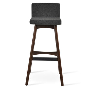 Soho Concept Dallas-pl Premium Wood Barstools & Counterstools With Luxurious Upholstery And 10-year Guarantee Walnut,Dark Grey  Soho-concept-dining-chair-11366