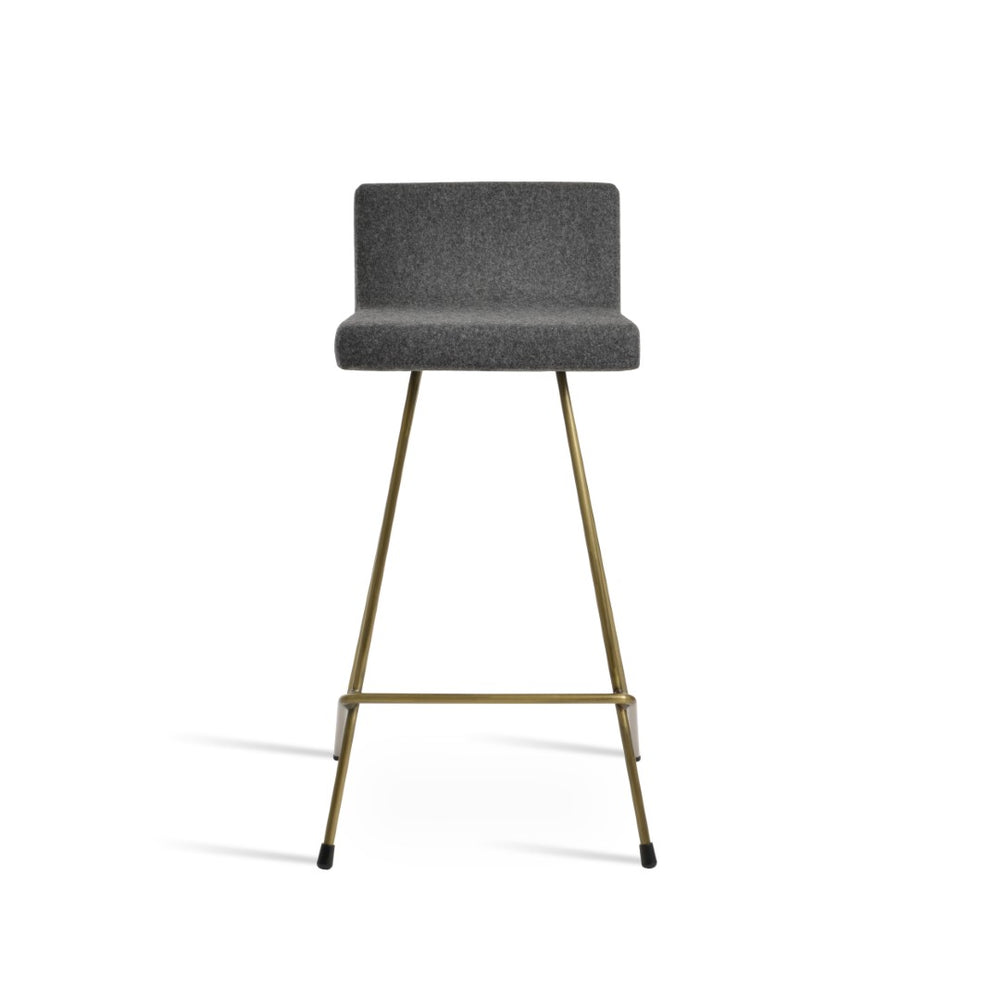 Soho Concept Dallas Cat Stools - Stylish Bar & Counter Seating With Chrome Base, Wool Upholstery, 10-year Warranty Bronze,Dark Grey  Soho-concept-dining-chair-07745