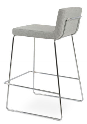 Soho Concept Dallas Wire Barstools & Counterstools - Stylish Chrome Finish, Durable Wool Fabric, 10-year Guarantee Chrome,Silver  Soho-concept-dining-chair-11396