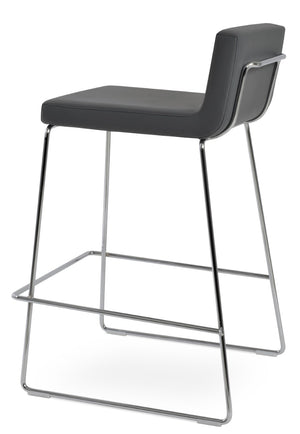 Soho Concept Dallas-pl Modern Handle Barstools & Counterstools - Stylish Plywood & Leatherette, Chrome Shine Chrome,Grey  Soho-concept-dining-chair-11398