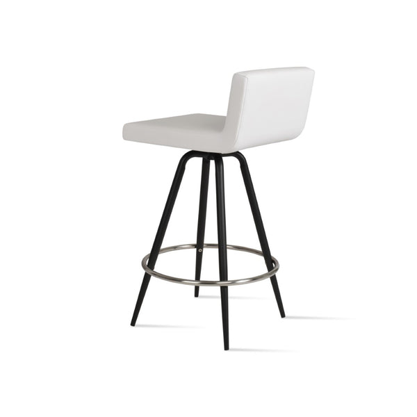 Soho Concept Dallas Barstools & Counterstools - Stylish Leatherette, Memory Swivel Option, 2-year Guarantee! Black,White  Soho-concept-dining-chair-11389